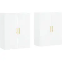 vidaXL Hangkasten 2 st 69,5x34x90 cm wit