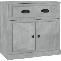vidaXL Dressoir 70x35,5x67,5 cm bewerkt hout betongrijs