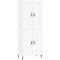 vidaXL Hoge kast 69,5x34x180 cm bewerkt hout wit