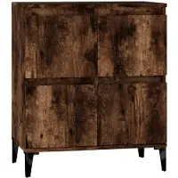 vidaXL Dressoir 60x35x70 cm bewerkt hout gerookt eikenkleurig