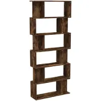 vidaXL Boekenkast/kamerscherm 80x24x192 cm bewerkt hout gerookt eiken