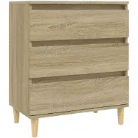 vidaXL Dressoir 60x35x70 cm bewerkt hout sonoma eikenkleurig
