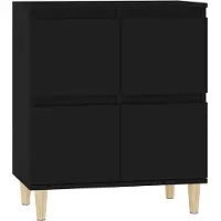 vidaXL Dressoir 60x35x70 cm bewerkt hout zwart