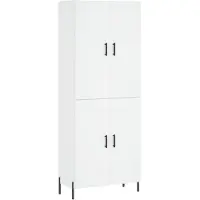 vidaXL Hoge kast 69,5x34x180 cm bewerkt hout wit