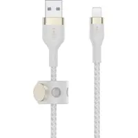 Belkin Boost Charge braided - Telefoniekabel - USB-A naar iPhone Lightning - 1m - Wit