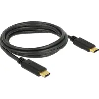 DeLOCK Premium USB-C naar USB-C kabel met E-Marker chip - USB2.0 - tot 20V/5A / zwart - 2 meter