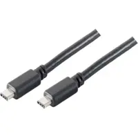 S-Conn USB-C naar USB-C kabel - USB3.2 (tot 10 Gbit/s) - PD tot 20V/3A / zwart - 2 meter