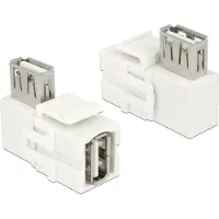 DeLOCK Keystone USB2.0 module - wit - haaks
