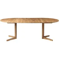 FDB Møbler C69E Ry eettafel met 2 inlegbladen Oak nature oiled