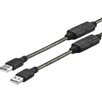 VivoLink PROUSBAA10 10m USB A USB A Mannelijk Mannelijk Zwart, Transparant USB-kabel