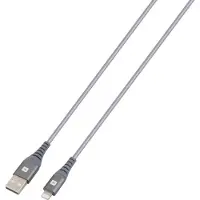 Skross SKCA0011A-MFI120CN USB-kabel USB 2.0 USB-A stekker 1.20 m Grijs Rond, Flexibel, Stoffen mantel