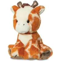 Aurora pluche knuffeldier giraffe - gevlekt bruin - 20 cm - safari dieren speelgoed