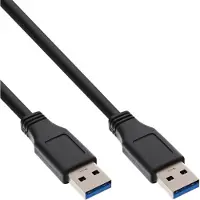 InLine USB naar USB kabel - USB3.0 - tot 2A / zwart - 3 meter