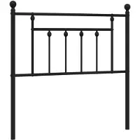 vidaXL Vervangend hoofdbord 90 cm metaal zwart