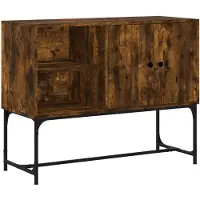vidaXL Dressoir 100x40x79,5 cm bewerkt hout gerookt eikenkleurig