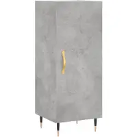 vidaXL Dressoir 34,5x34x90 cm bewerkt hout betongrijs