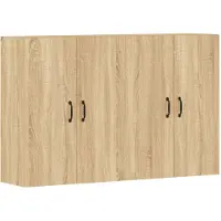 vidaXL Hangkasten 2 st bewerkt hout sonoma eikenkleurig