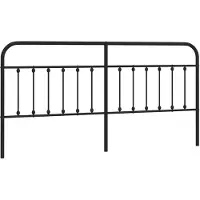vidaXL Vervangend hoofdbord metaal zwart 193 cm
