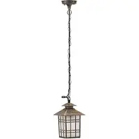 Orion Traditionele buiten-hanglamp ILKA met ketting Ilka, bruin / roest, Aluminium, Landelijk