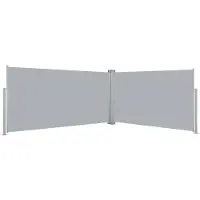 vidaXL Windscherm uittrekbaar 160x600 cm grijs