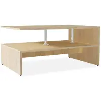 vidaXL Salontafel 90x59x42 cm bewerkt hout eikenkleurig