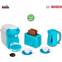Klein Toys Bosch speelgoedkeukenaccessoireset - koffizetapparaat - waterkoker - broodrooster - incl. geluid - blauw