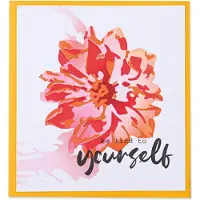 SIZZIX Layered stencil painted flower -