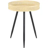 Mica Decorations Jaylee Bijzettafel - H45 x Ø34 cm - Ijzer - Zwart