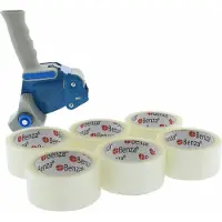 Benza 24 Rollen - Extra Sterke Transparante Verpakkingstape - Breed Plakband 50 mm x 66 mtr + Dozensluiter