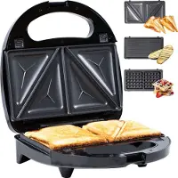 GADGY 3 in 1 Tosti Apparaat - Met 3 Verwisselbare Platen - 750 Watt