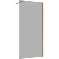 Guido Gusto Inloopdouche 90x200 8mm Nano glas Copper serie Silvio rookglas