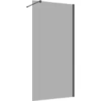 Guido Gusto Inloopdouche 120x200 8mm Nano glas gun metal serie Silvio rookglas