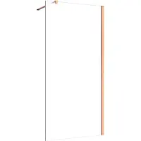 Guido Gusto Inloopdouche 40x200 8mm Nano glas Copper serie Silvio melkglas