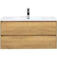 Guido Gusto Badkamermeubel Nero 100cm eiken
