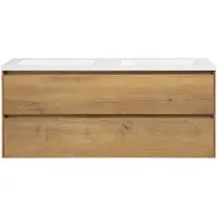 Guido Gusto Badkamermeubel Nero 120cm eiken zonder kraangat