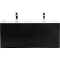 Guido Gusto Badkamermeubel Nero 120cm mat zwart