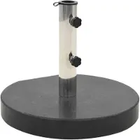 vidaXL Parasolvoet rond 28,5 kg graniet zwart