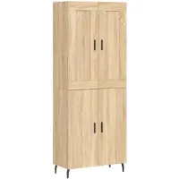 vidaXL Hoge kast 69,5x34x180 cm bewerkt hout sonoma eikenkleurig