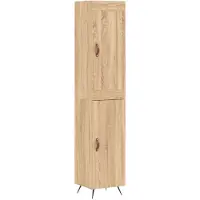 vidaXL Hoge kast 34,5x34x180 cm bewerkt hout sonoma eikenkleurig