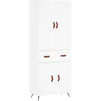 vidaXL Hoge kast 69,5x34x180 cm bewerkt hout wit