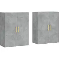 vidaXL Hangkasten 2 st 69,5x34x90 cm betongrijs