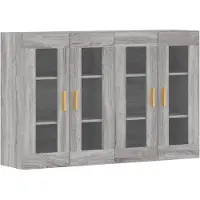 vidaXL Hangkasten 2 st bewerkt hout grijs sonoma eikenkleurig