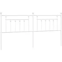 vidaXL Vervangend hoofdbord 200 cm metaal wit