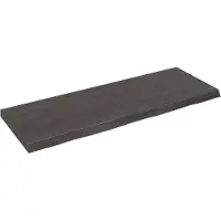 vidaXL Tafelblad 140x50x(2-6)cm behandeld eikenhout donkerbruin