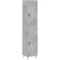 vidaXL Hoge kast 34,5x34x180 cm bewerkt hout betongrijs