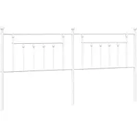 vidaXL Vervangend hoofdbord 193 cm metaal wit