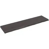 vidaXL Tafelblad 200x50x(2-6)cm behandeld eikenhout donkerbruin