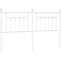 vidaXL Vervangend hoofdbord 180 cm metaal wit