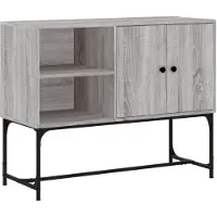 vidaXL Dressoir 100x40x79,5 cm bewerkt hout grijs sonoma eikenkleurig
