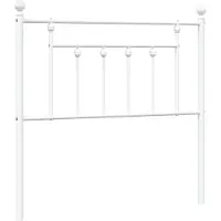 vidaXL Vervangend hoofdbord 90 cm metaal wit
